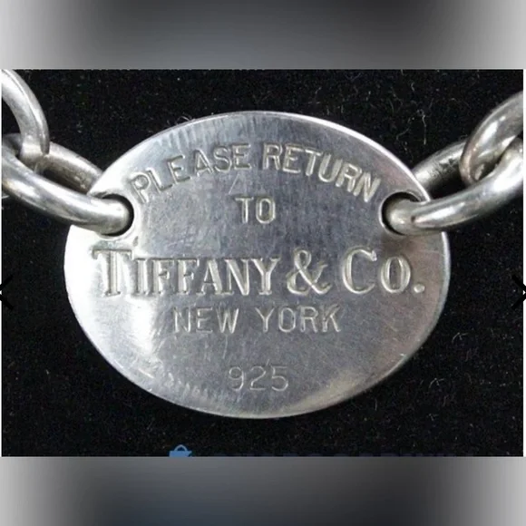Return to Tiffany Sterling Silver Oval Tag Choker - Picture 4 of 6